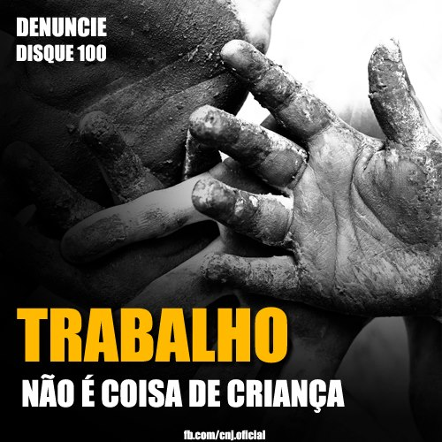 Imagem de uma mão de uma criança, usada para divulgar a denúncia contra a violação de direitos humanos